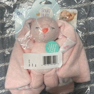 Pink Bunny Baby snuggle blanket and plush